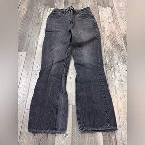 Abercrombie & Fitch Jeans Kick Flare Ultra High Rise Black Gray Denim 2  26